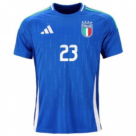 Kandiny Kinder Italien Cecilia Salvai #23 Blau Heimtrikot Trikot 24-26 T-Shirt