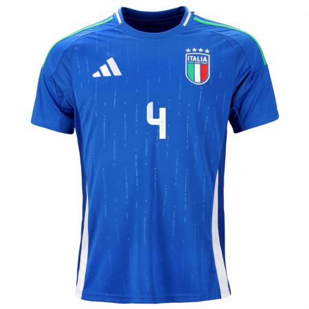 Kandiny Kinder Italien Lucia Di Guglielmo #4 Blau Heimtrikot Trikot 24-26 T-Shirt