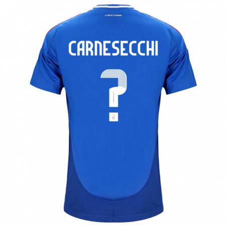 Kandiny Kinder Italien Marco Carnesecchi #0 Blau Heimtrikot Trikot 24-26 T-Shirt