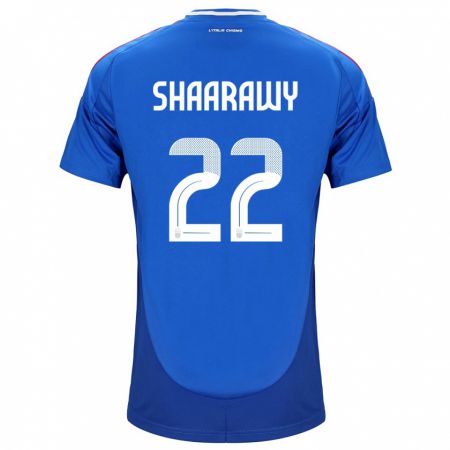 Kandiny Kinder Italien Stephan El Shaarawy #22 Blau Heimtrikot Trikot 24-26 T-Shirt