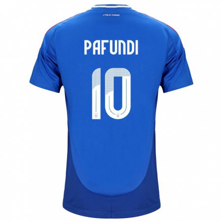 Kandiny Kinder Italien Simone Pafundi #10 Blau Heimtrikot Trikot 24-26 T-Shirt