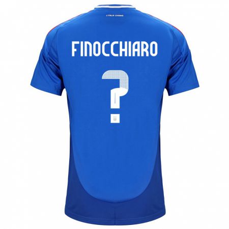 Kandiny Kinder Italien Gabriele Finocchiaro #0 Blau Heimtrikot Trikot 24-26 T-Shirt