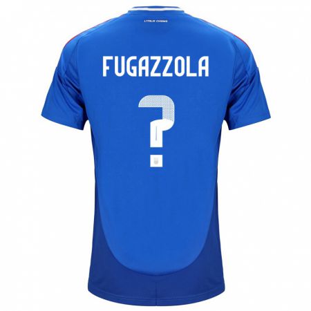 Kandiny Kinder Italien Marcello Fugazzola #0 Blau Heimtrikot Trikot 24-26 T-Shirt