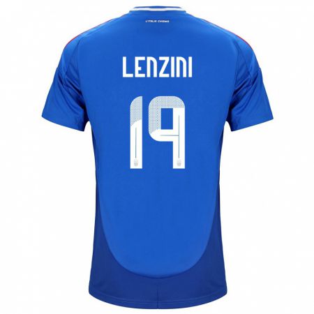 Kandiny Kinder Italien Martina Lenzini #19 Blau Heimtrikot Trikot 24-26 T-Shirt