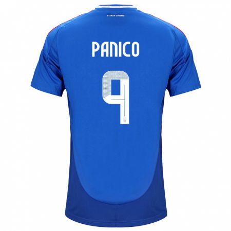 Kandiny Kinder Italien Patrizia Panico #9 Blau Heimtrikot Trikot 24-26 T-Shirt