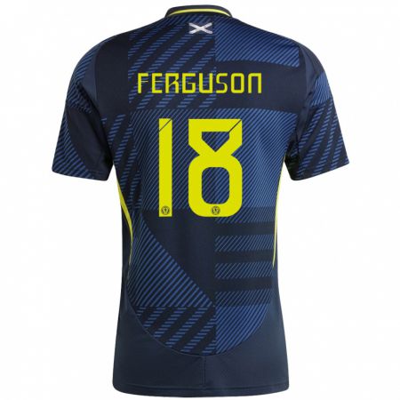 Kandiny Kinder Schottland Lewis Ferguson #18 Dunkelblau Heimtrikot Trikot 24-26 T-Shirt