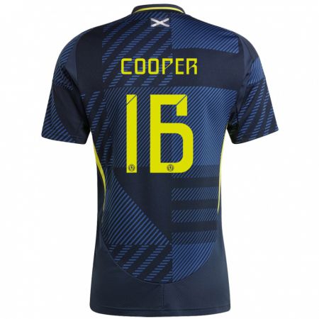 Kandiny Kinder Schottland Liam Cooper #16 Dunkelblau Heimtrikot Trikot 24-26 T-Shirt