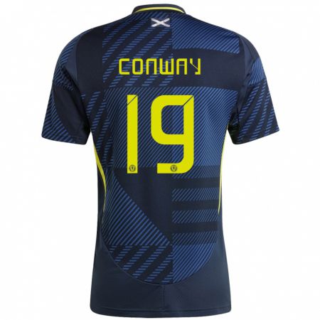 Kandiny Kinder Schottland Tommy Conway #19 Dunkelblau Heimtrikot Trikot 24-26 T-Shirt