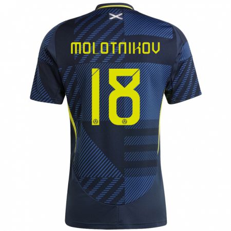 Kandiny Kinder Schottland Rudi Molotnikov #18 Dunkelblau Heimtrikot Trikot 24-26 T-Shirt