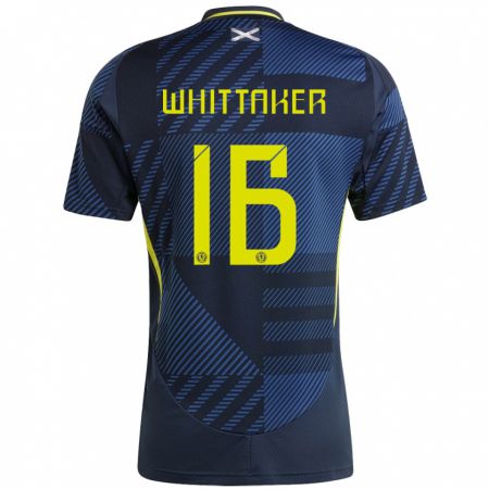 Kandiny Kinder Schottland Rory Whittaker #16 Dunkelblau Heimtrikot Trikot 24-26 T-Shirt