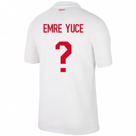 Kandiny Kinder Türkei Yunus Emre Yüce #0 Weiß Heimtrikot Trikot 24-26 T-Shirt