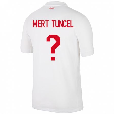 Kandiny Kinder Türkei Hasan Mert Tuncel #0 Weiß Heimtrikot Trikot 24-26 T-Shirt