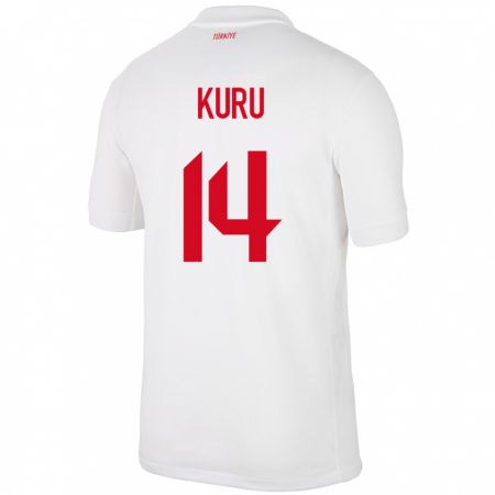 Kandiny Kinder Türkei Büşra Kuru #14 Weiß Heimtrikot Trikot 24-26 T-Shirt