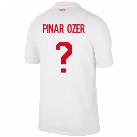 Kandiny Kinder Türkei Senem Pınar Özer #0 Weiß Heimtrikot Trikot 24-26 T-Shirt