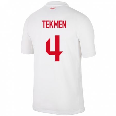 Kandiny Kinder Türkei Ece Tekmen #4 Weiß Heimtrikot Trikot 24-26 T-Shirt