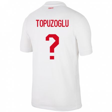 Kandiny Kinder Türkei Berna Topuzoğlu #0 Weiß Heimtrikot Trikot 24-26 T-Shirt