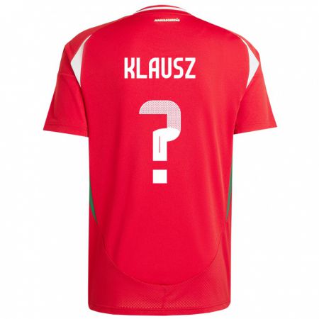 Kandiny Kinder Ungarn Milán Klausz #0 Rot Heimtrikot Trikot 24-26 T-Shirt
