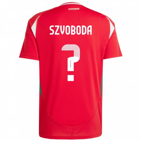 Kandiny Kinder Ungarn Dániel Szvoboda #0 Rot Heimtrikot Trikot 24-26 T-Shirt