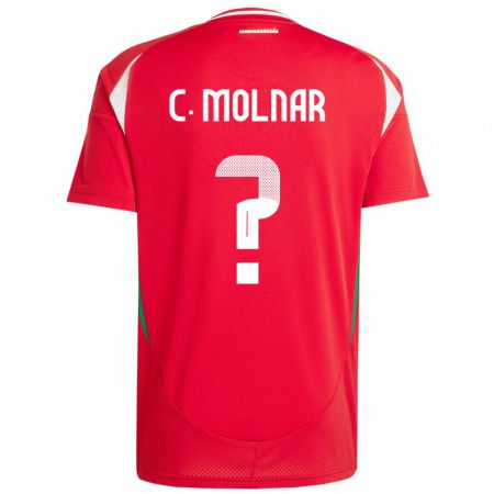 Kandiny Kinder Ungarn Csaba Molnár #0 Rot Heimtrikot Trikot 24-26 T-Shirt