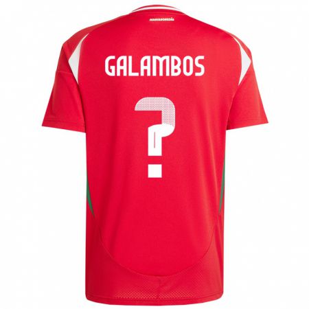 Kandiny Kinder Ungarn János Galambos #0 Rot Heimtrikot Trikot 24-26 T-Shirt