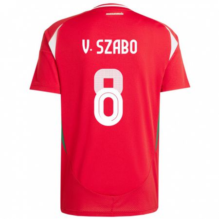 Kandiny Kinder Ungarn Viktória Szabó #8 Rot Heimtrikot Trikot 24-26 T-Shirt