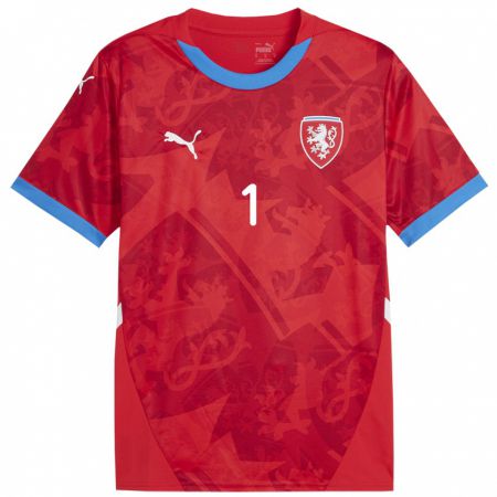 Kandiny Kinder Tschechien Barbora Votíková #1 Rot Heimtrikot Trikot 24-26 T-Shirt