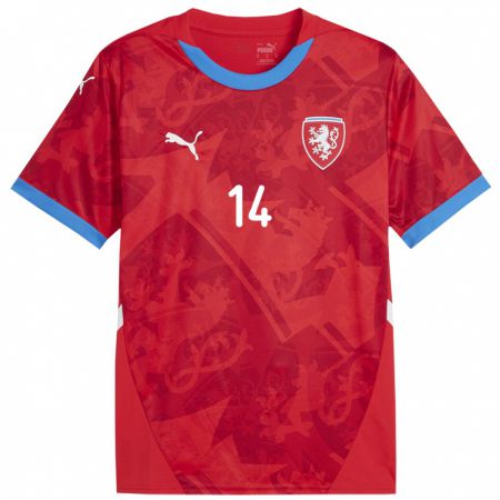 Kandiny Kinder Tschechien Michaela Khýrová #14 Rot Heimtrikot Trikot 24-26 T-Shirt