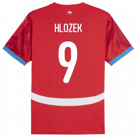 Kandiny Kinder Tschechien Adam Hlozek #9 Rot Heimtrikot Trikot 24-26 T-Shirt