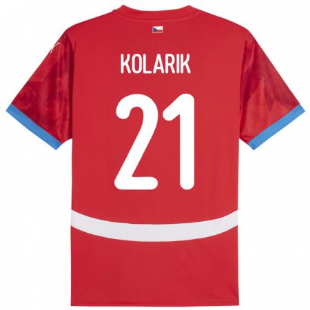 Kandiny Kinder Tschechien Josef Kolarik #21 Rot Heimtrikot Trikot 24-26 T-Shirt