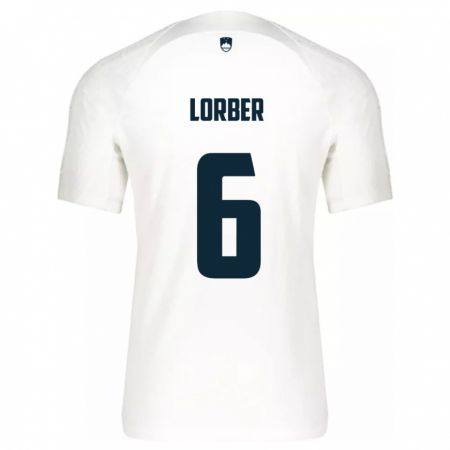 Kandiny Kinder Slowenien Marcel Lorber #6 Weiß Heimtrikot Trikot 24-26 T-Shirt