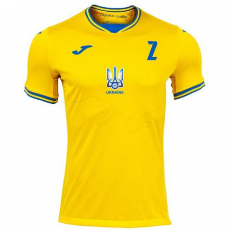 Kandiny Kinder Ukraine Vitaliy Roman #2 Gelb Heimtrikot Trikot 24-26 T-Shirt