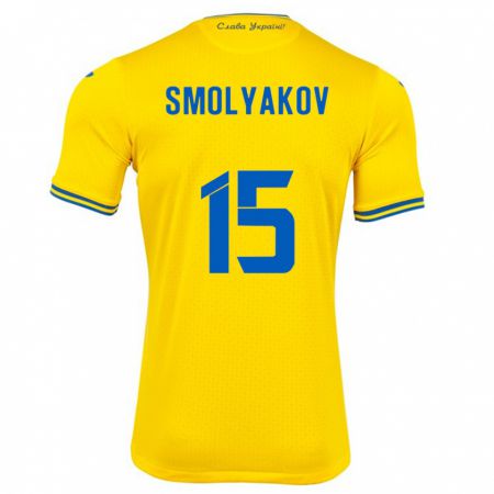 Kandiny Kinder Ukraine Artem Smolyakov #15 Gelb Heimtrikot Trikot 24-26 T-Shirt