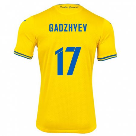 Kandiny Kinder Ukraine Ramik Gadzhyev #17 Gelb Heimtrikot Trikot 24-26 T-Shirt