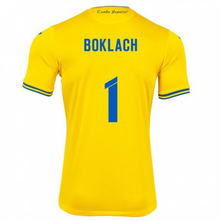 Kandiny Kinder Ukraine Kateryna Boklach #1 Gelb Heimtrikot Trikot 24-26 T-Shirt