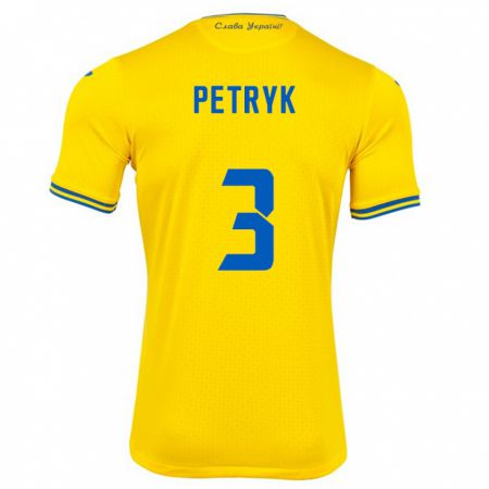 Kandiny Kinder Ukraine Anna Petryk #3 Gelb Heimtrikot Trikot 24-26 T-Shirt