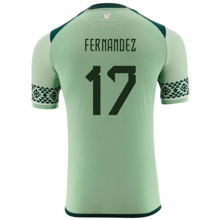 Kandiny Kinder Bolivien Roberto Fernández #17 Hellgrün Heimtrikot Trikot 24-26 T-Shirt