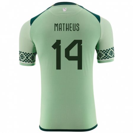 Kandiny Kinder Bolivien Robson Matheus #14 Hellgrün Heimtrikot Trikot 24-26 T-Shirt