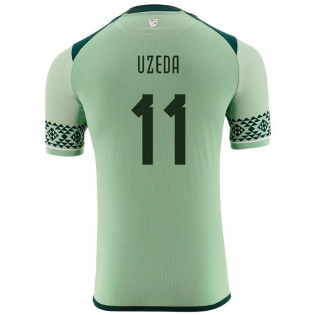 Kandiny Kinder Bolivien Javier Uzeda #11 Hellgrün Heimtrikot Trikot 24-26 T-Shirt