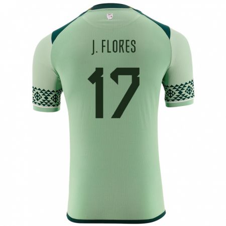 Kandiny Kinder Bolivien José Flores #17 Hellgrün Heimtrikot Trikot 24-26 T-Shirt