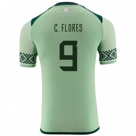 Kandiny Kinder Bolivien Cesar Flores #9 Hellgrün Heimtrikot Trikot 24-26 T-Shirt