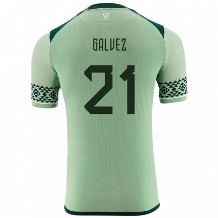 Kandiny Kinder Bolivien Vladimir Galvez #21 Hellgrün Heimtrikot Trikot 24-26 T-Shirt