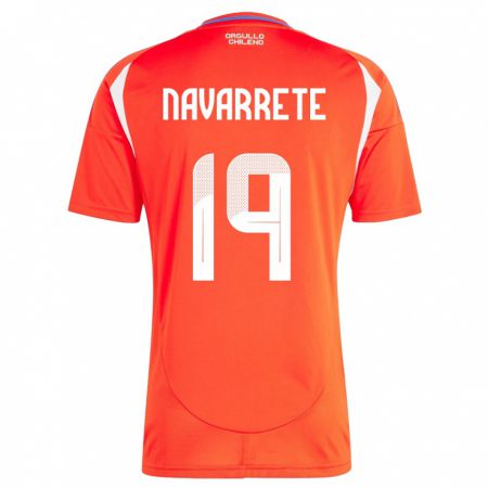 Kandiny Kinder Chile Valentina Navarrete #19 Rot Heimtrikot Trikot 24-26 T-Shirt