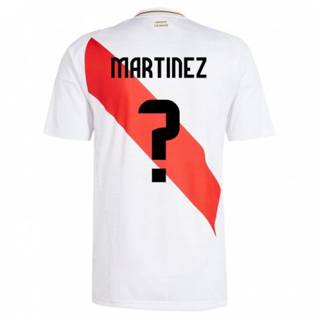 Kandiny Kinder Peru Juan Martínez #0 Weiß Heimtrikot Trikot 24-26 T-Shirt