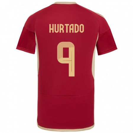 Kandiny Kinder Venezuela Jan Hurtado #9 Burgund Heimtrikot Trikot 24-26 T-Shirt