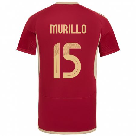 Kandiny Kinder Venezuela Jhon Murillo #15 Burgund Heimtrikot Trikot 24-26 T-Shirt