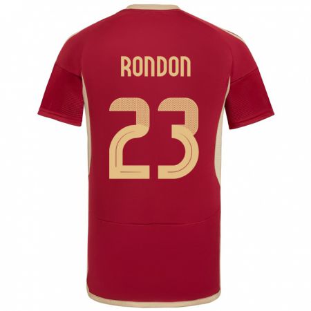 Kandiny Kinder Venezuela Salomón Rondón #23 Burgund Heimtrikot Trikot 24-26 T-Shirt