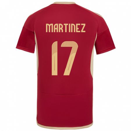 Kandiny Kinder Venezuela David Martínez #17 Burgund Heimtrikot Trikot 24-26 T-Shirt