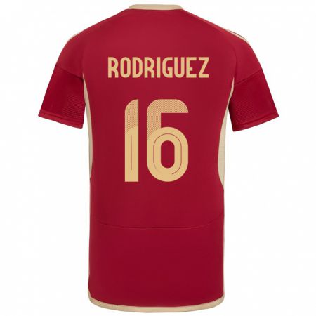 Kandiny Kinder Venezuela Arianna Rodríguez #16 Burgund Heimtrikot Trikot 24-26 T-Shirt