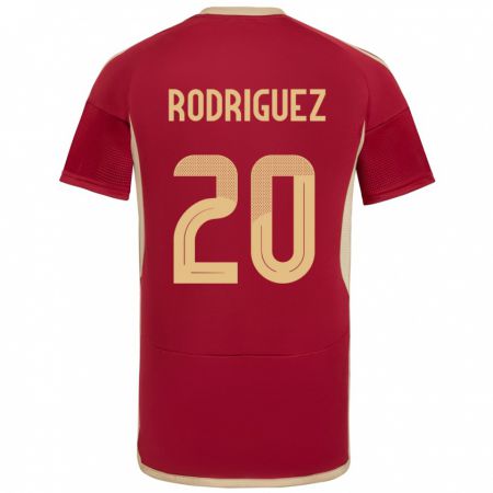 Kandiny Kinder Venezuela Dayana Rodríguez #20 Burgund Heimtrikot Trikot 24-26 T-Shirt