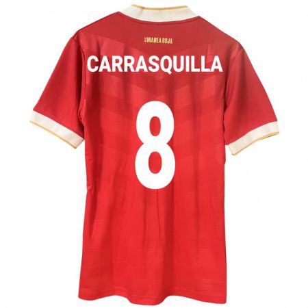 Kandiny Kinder Panama Adalberto Carrasquilla #8 Rot Heimtrikot Trikot 24-26 T-Shirt